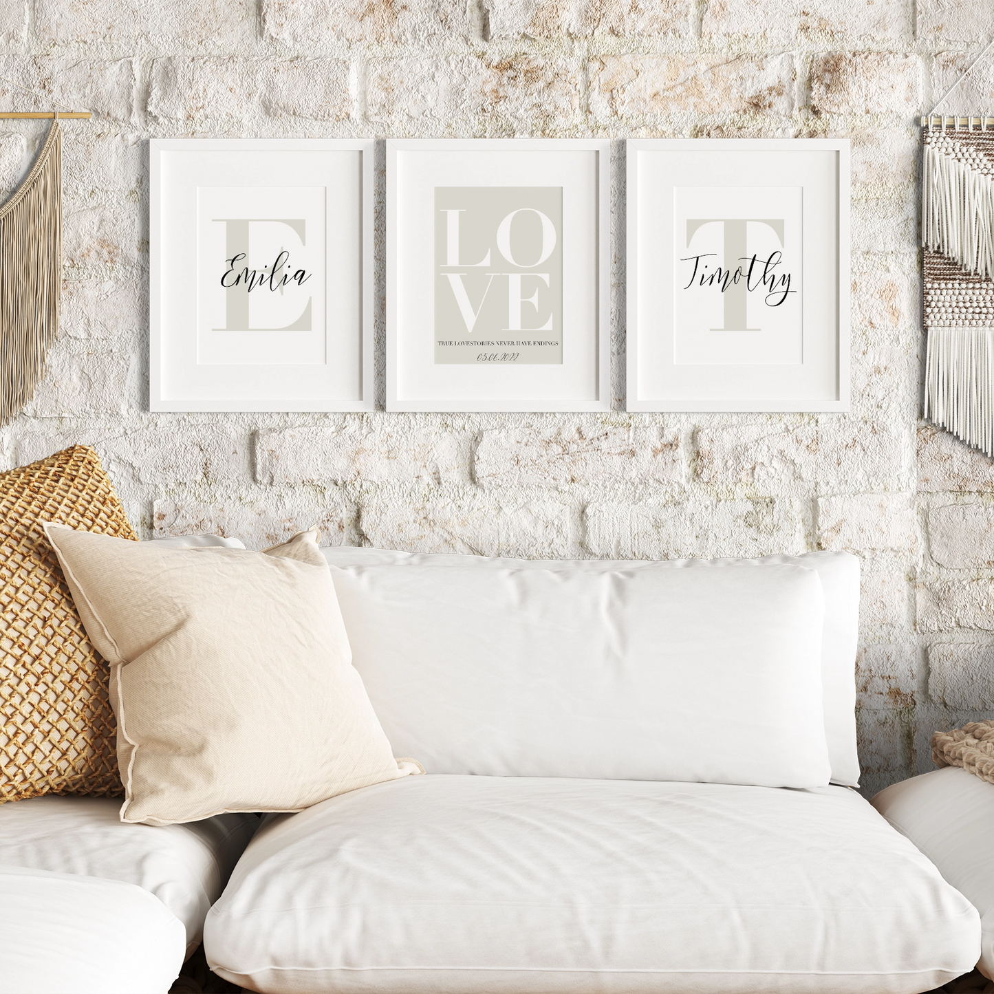 Initial Couple Poster Set