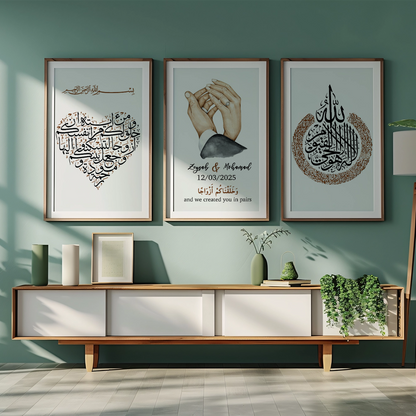 "And we created you in pairs" - Personaliertes Poster