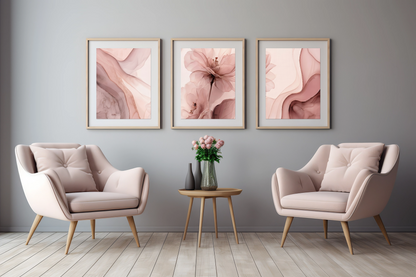 Abstrakte Blüten 3er Set